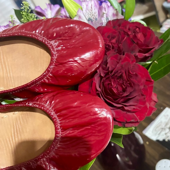 Tieks Red Patent Leather Flats - Picture 6 of 7